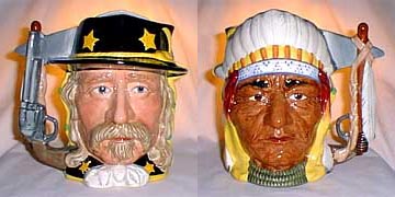 Royal Doulton Character Jug - Chief Sitting Bull and George Armstrong Custer