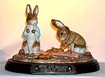 Royal Doulton Beatrix Potter Figurine - Peter And Benjamin Picking Up Onions