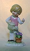 Boy Watering Flowers Lore Blumenkinder Figurine
