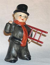 Chimney Sweep With Ladder  Figurine