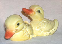 Two Ducklings Bird Figurine