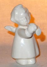 Angel With Horn (White) Religious Figurine