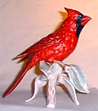Cardinal Bird Figurine