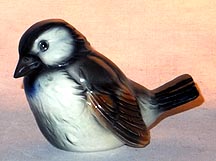 Bird - Brown/Blue/Green (Crazed) Bird Figurine