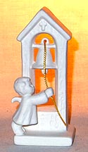 Angel Ringing Bell (White) Maria Spötl Figurine