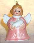2000 Angel With Dove - Pink Angel Bell