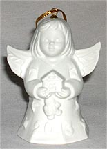2013 Angel With Gingerbread House - White Angel Bell