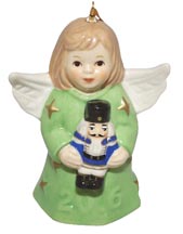 2016 Angel With Nutcracker - Pistachio Angel Bell