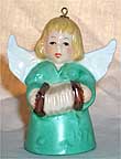 1979 Angel With Accordian - Green Angel Bell