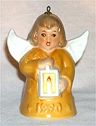 1990 Angel With Lantern - Yellow Angel Bell