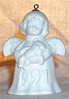1991 Angel With Teddy Bear - White Angel Bell