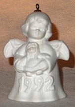 1992 Angel With Doll - White Angel Bell
