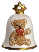 1987 Teddy Bear Annual Christmas Bell Ornament