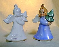 1979 Angel With Fir Tree Color Annual Christmas Ornament