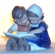 Bing & Grondahl Figurine - Reading Children