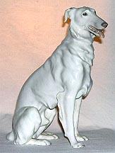 Bing & Grondahl Figurine - Borzoi, White, Sitting