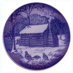 Christmas Eve At Lincoln's Cabin collector plate by Christopher Magadini