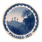 Mount Calvary With Crosses collector plate by Jens Peter Dahl Jensen