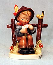 Goebel M I Hummel Figurine - She Loves Me, She Loves Me Not!