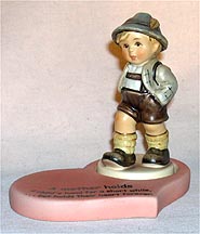 Goebel M I Hummel Figurine - I Will Follow You with heart base