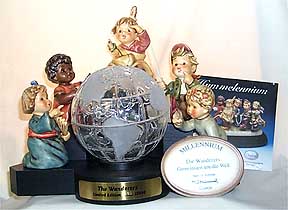Goebel M I Hummel Figurine - The Wanderers with Globe
