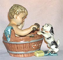 Goebel M I Hummel Figurine - Puppy's Bath