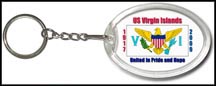 U. S. Virgin Islands State Quarter Keychain