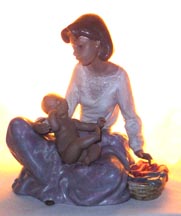 Lladro Figurine - Dressing The Baby