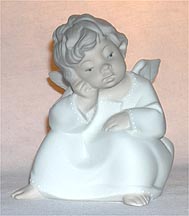 Lladro Figurine - Angel Thinking - matte