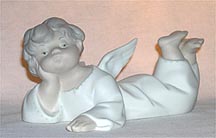 Lladro Figurine - Angel, Reclining - matte