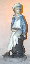 Lladro Figurine - Boy With Yacht