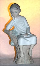 Lladro Lladro Figurine - Thinker, Little Boy - matte