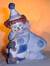 Lladro Figurine - Pierrot with Puppy and Ball