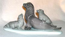 Lladro Figurine - Mini Seal Family