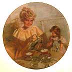 Cora's Tea Party collector plate by Richard Zolan