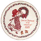Love At Christmas Is All Around Us! collector plate by Holly Hobbie
