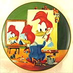 Woody's Triple Self Portrait collector plate by Walter Lantz
