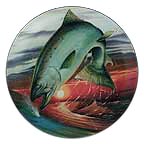 Chinook Salmon collector plate by John Eggert
