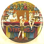 Knock 'Em Down! collector plate by Tom Newsom