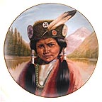 Young Sitting Bull collector plate by Gregory Perillo