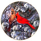 Fire In The Snow - Cardinals collector plate by Derk Hansen
