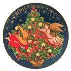 Trimming The Tree collector plate by Peggy L. Toole