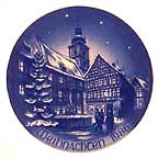 Marketplace In Forchheim collector plate by Hans Mueller