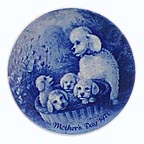 Grey Poodles collector plate
