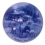 Goat Family collector plate