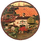 Pumpkin Hollow Emporium collector plate by Charles Wysocki