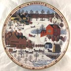 January - Fox Run collector plate by Charles Wysocki
