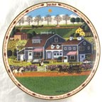 June - Prairie Wind Flowers collector plate by Charles Wysocki