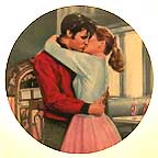 Kissing Elvis collector plate by Bruce Emmett