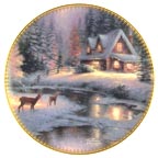 Deer Creek Cottage collector plate by Thomas Kinkade